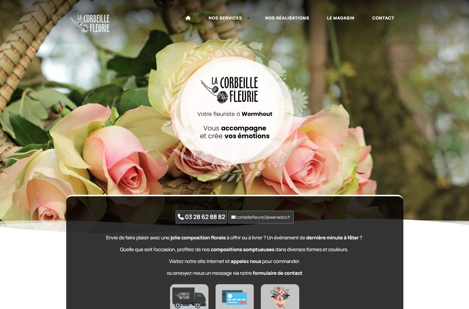 Site internet La Corbeille Fleurie 