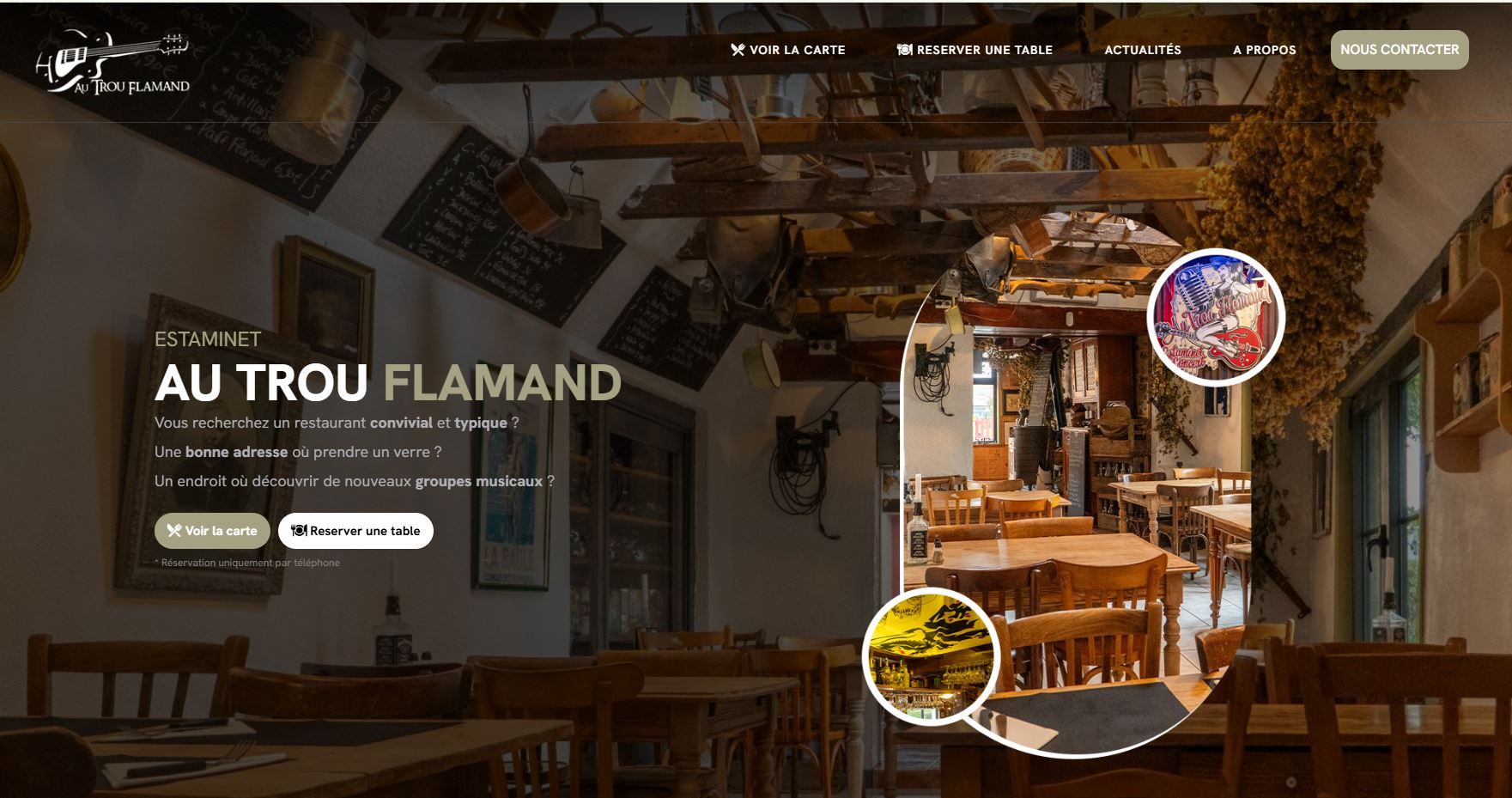 Site internet Au Trou Flamand 
