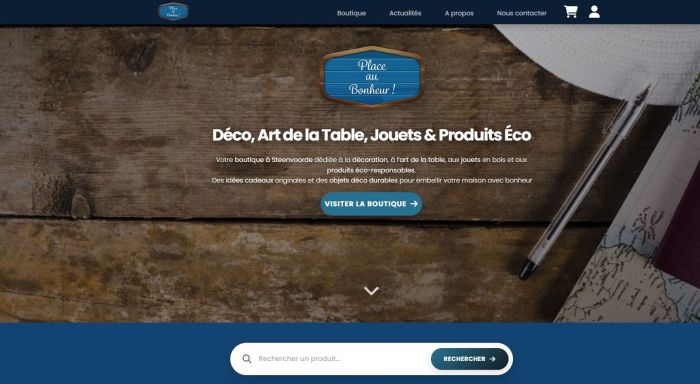 Site internet - Place au Bonheur !