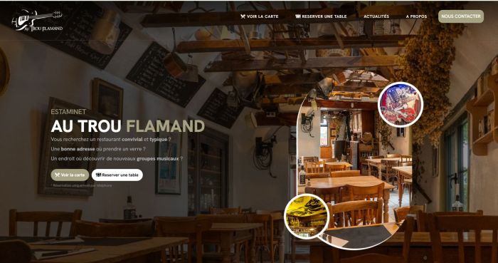 Site internet Au Trou Flamand